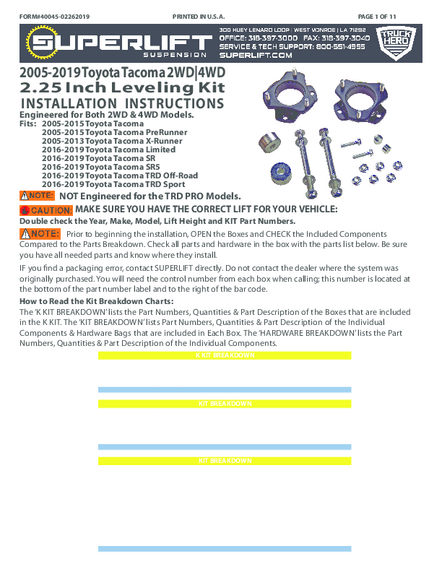 Installation Manual